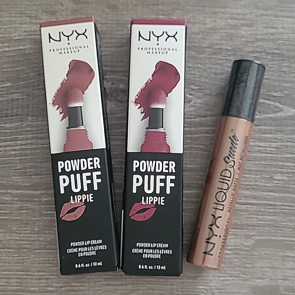 NYX Powder Puff Lippie ×2 + NYX Liquid Suede